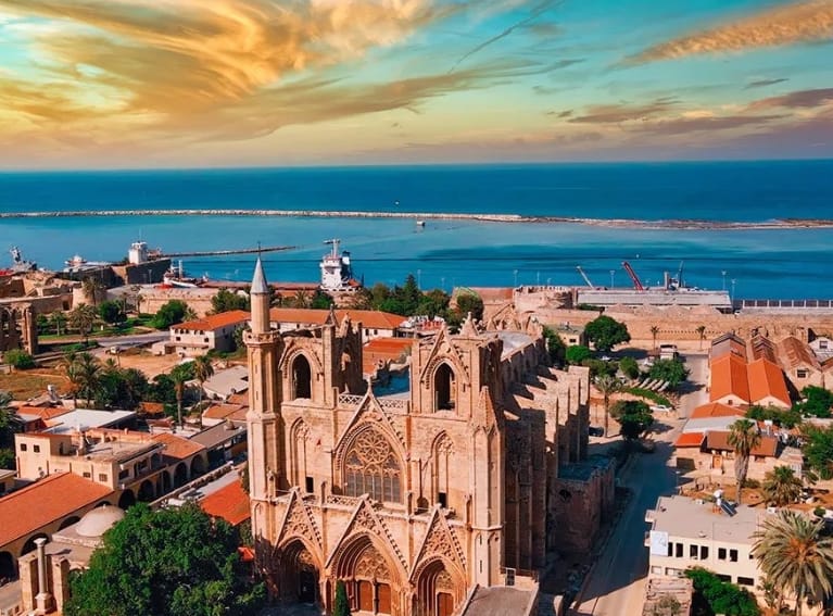The Lala Mustafa Pasha Mosque in Famagusta Old Town