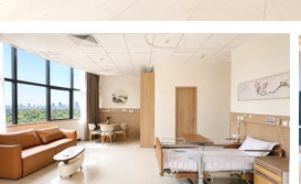 An inpatient room at the international medical centre